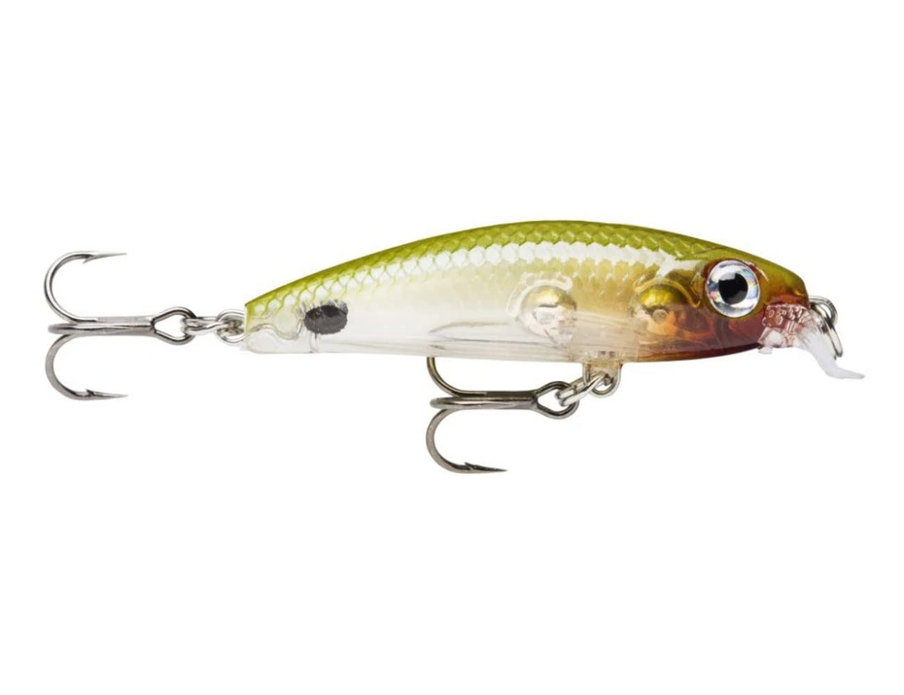 Rapala Ultra Light Minnow 04 Firetiger placed for effective wobble in water