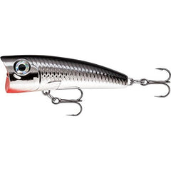 Rapala Ultra Light Pop 04 Chrome side profile highlighting reflective finish.