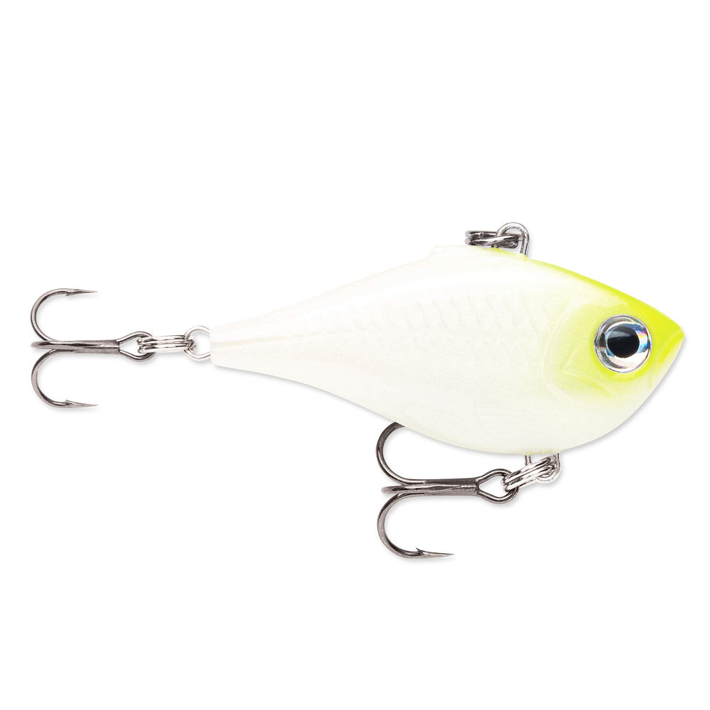 Rapala Ultra Light Rippin' Rap 03 Chartreuse Shad shows twitching lure motion to trigger strikes