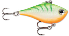 Rapala Ultra Light Rippin' Rap 04 Green Tiger UV lure boosts visibility for freshwater fishing