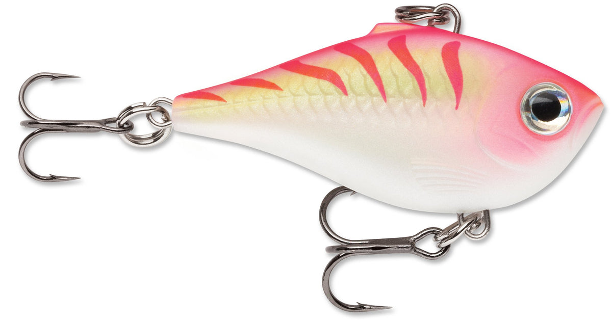 Rapala Ultra Light Rippin' Rap 04 Pink Tiger UV lure with vibrating action for accuracy in clear water