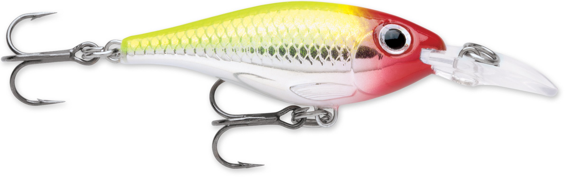 Rapala Ultra Light Shad 04 Clown front view, ideal for precise casting in tight streams.