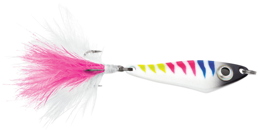 Rapala VMC Hatchet Spoon chartreuse shiner ice lure for walleye and panfish.