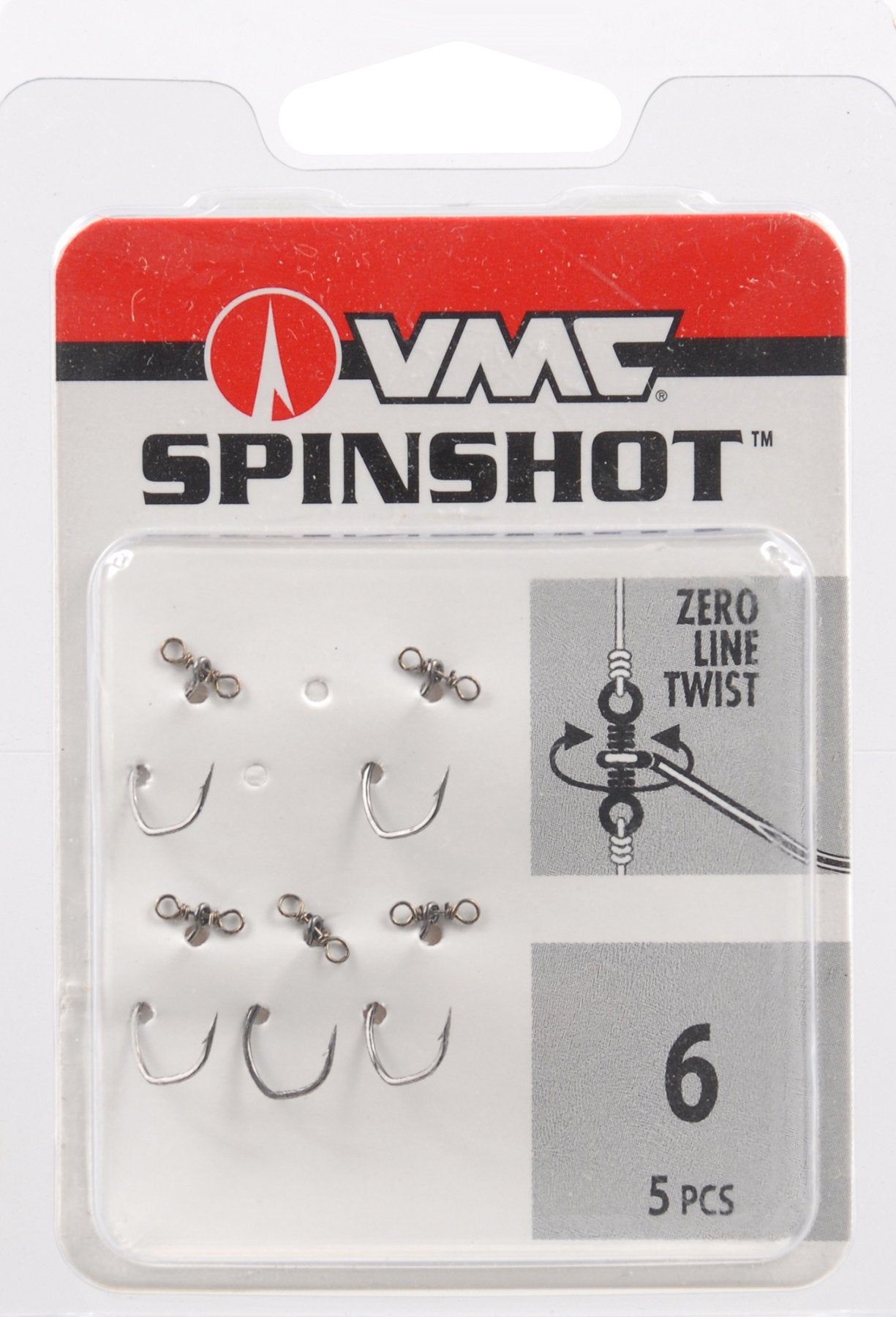 Rapala VMC SpinShot dropshot hook improves rigs and reduces line twist.