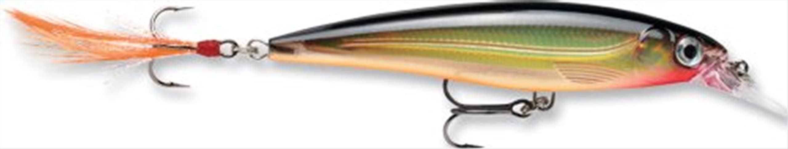 Rapala X-Rap 08 Gold lure; aggressive darting action and long casts for bigger bites.