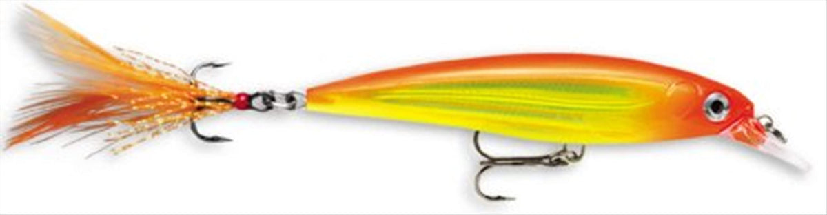 Rapala X-Rap 08 Hot Head lure close-up with textured body for long casts.