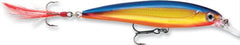 Rapala X-Rap 10 Hot Steel lure, front view, delivering aggressive action and long casts.
