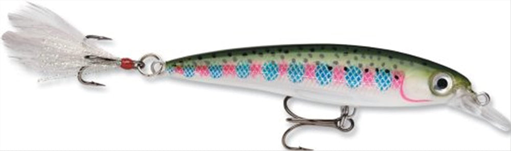 Rapala X-Rap XR10RT rainbow trout jerkbait lure for long casts and triggering strikes.