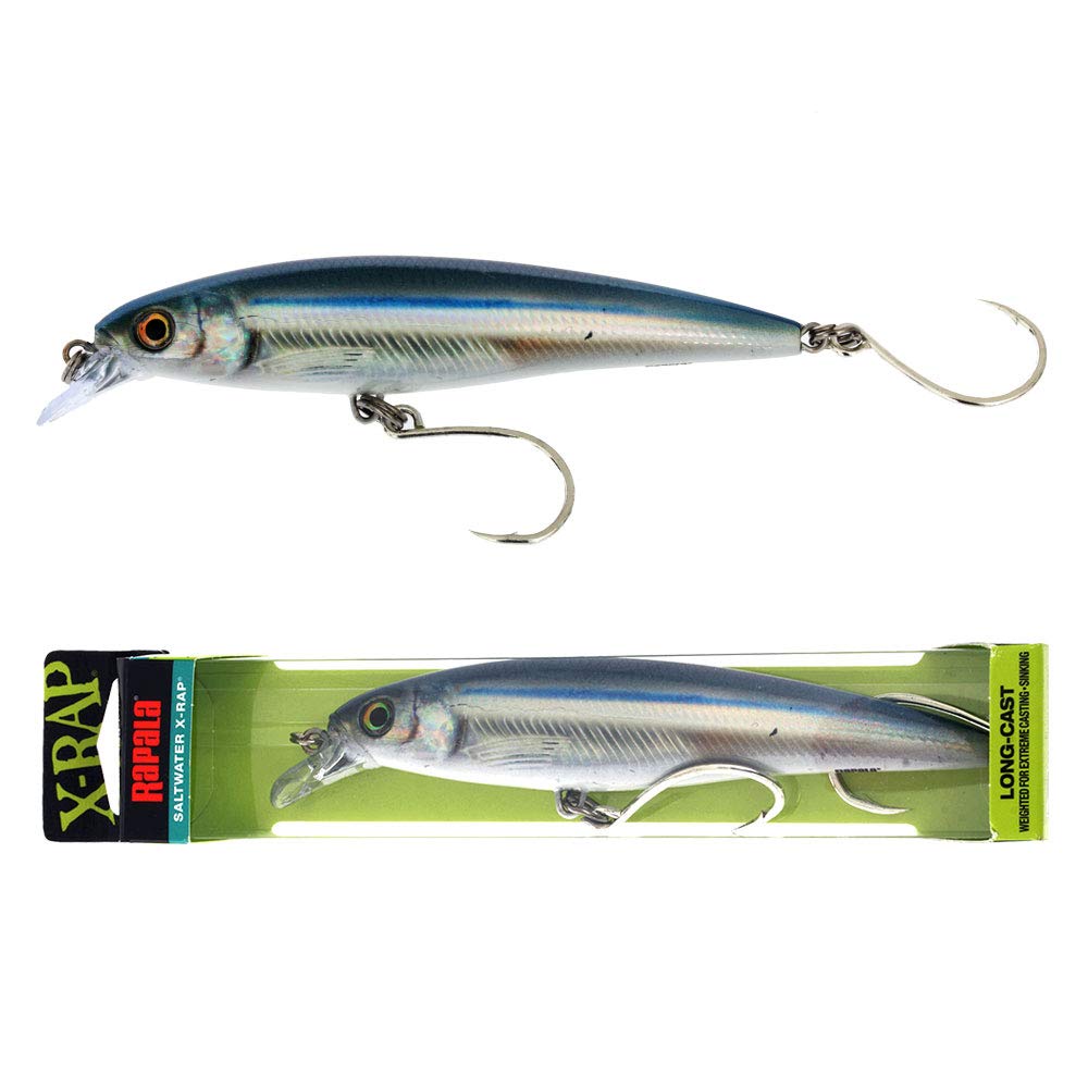Rapala X-Rap Long Cast 14 Anchovy front view highlighting long-range casting for versatile fishing.
