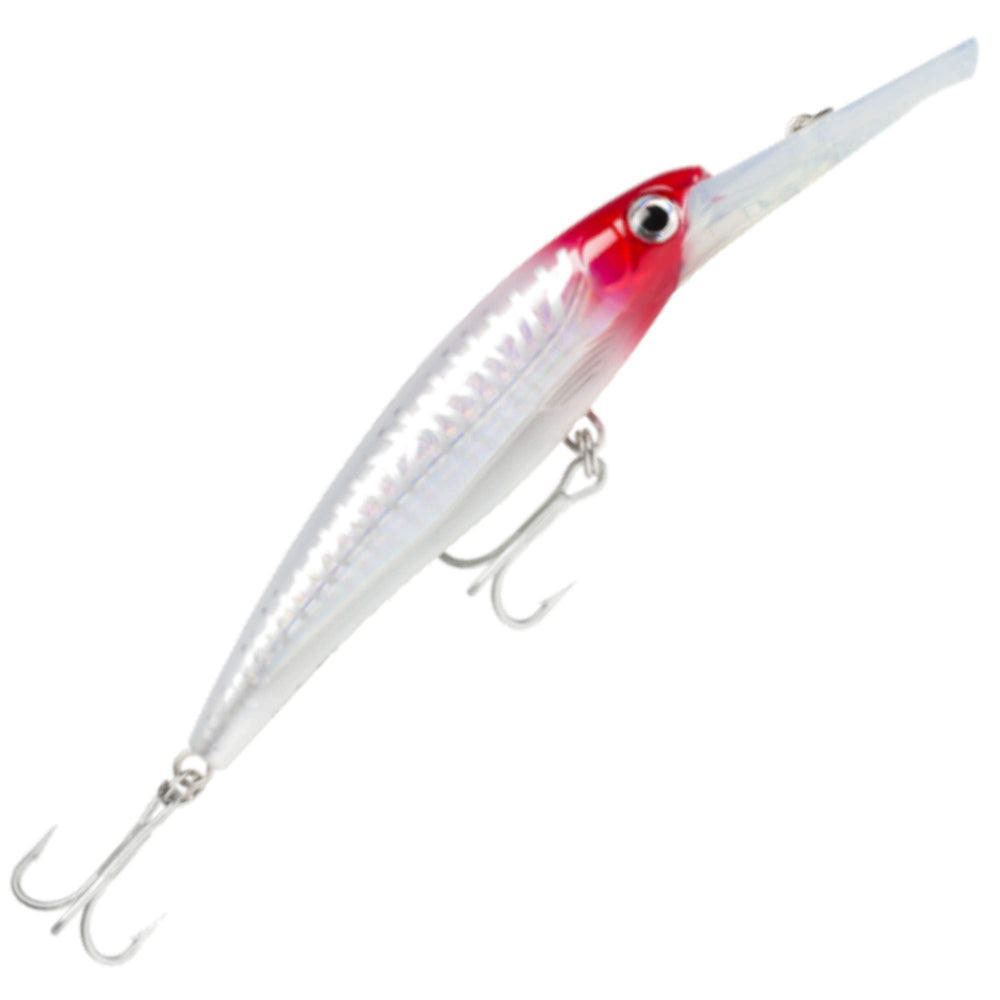 Rapala X-Rap Magnum 10 Red Head UV lure, side view, designed for versatile casting and lure action.