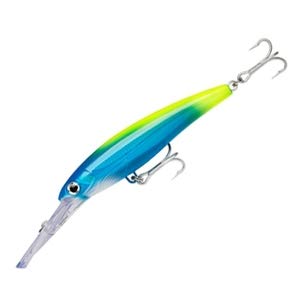 Rapala X-Rap Magnum 40 Yellow Fusilier UV dive-action demonstrates deep-diving lure performance.