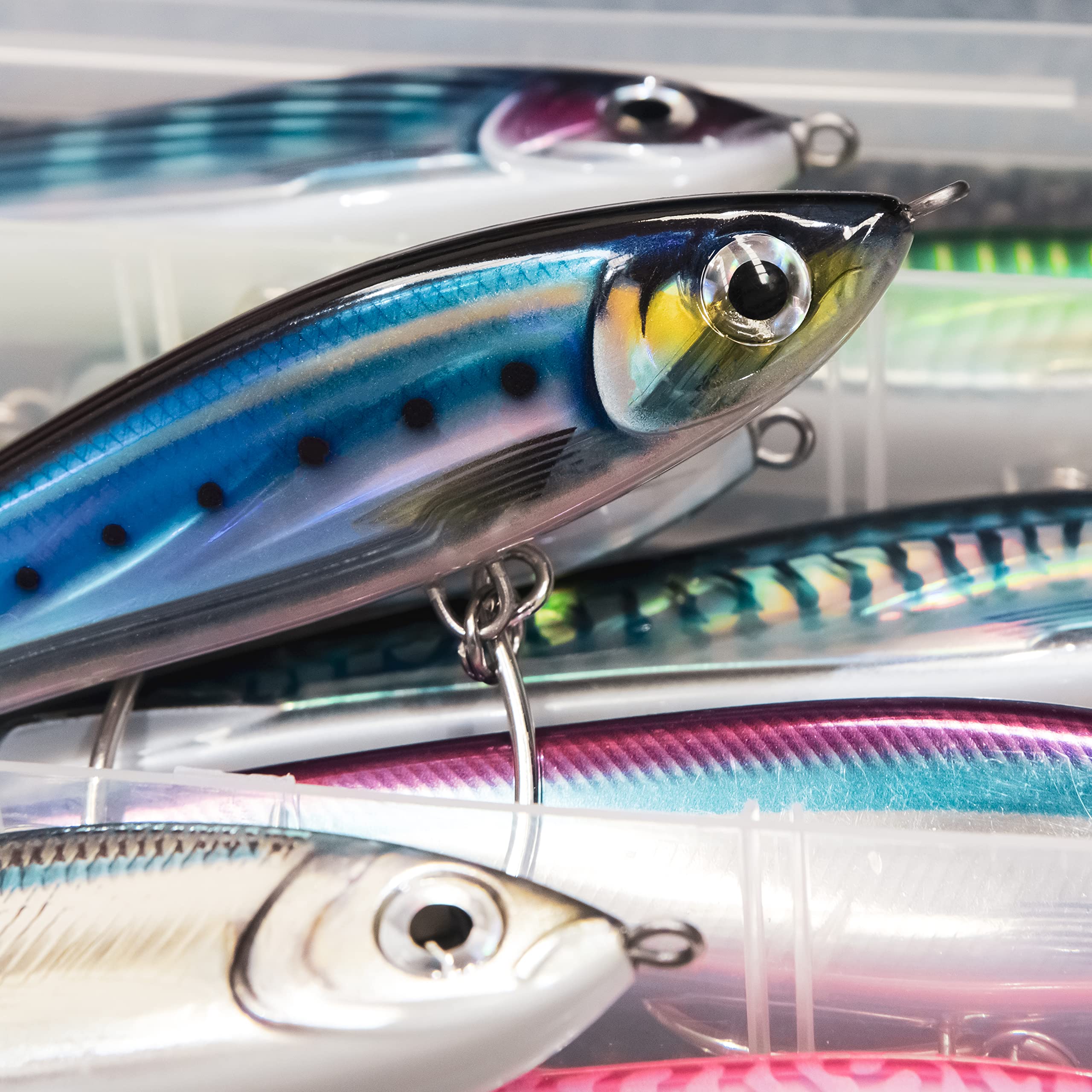 Rapala X-Rap Magnum Stick HD Blue Sardine, in water action, boosts lure distance for tuna and wahoo