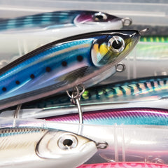Rapala X-Rap Magnum Stick HD Blue Sardine, in water action, boosts lure distance for tuna and wahoo