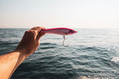 Rapala X-Rap Magnum Stick saltwater hardware close-up emphasizes corrosion resistance.