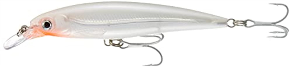 Rapala X-Rap Saltwater 12 Glass Ghost front view, lifelike lure for saltwater angling.