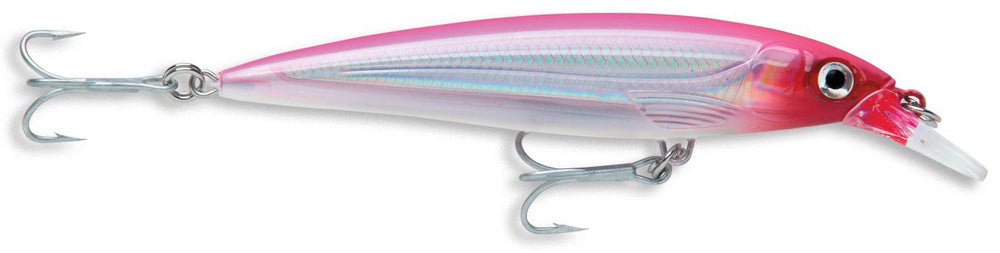 Rapala X-Rap Saltwater 12 hot pink lure ready for long-range casting.