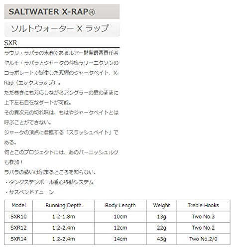Rapala X-Rap Saltwater lure delivers aggressive darting action that entices predatory fish.