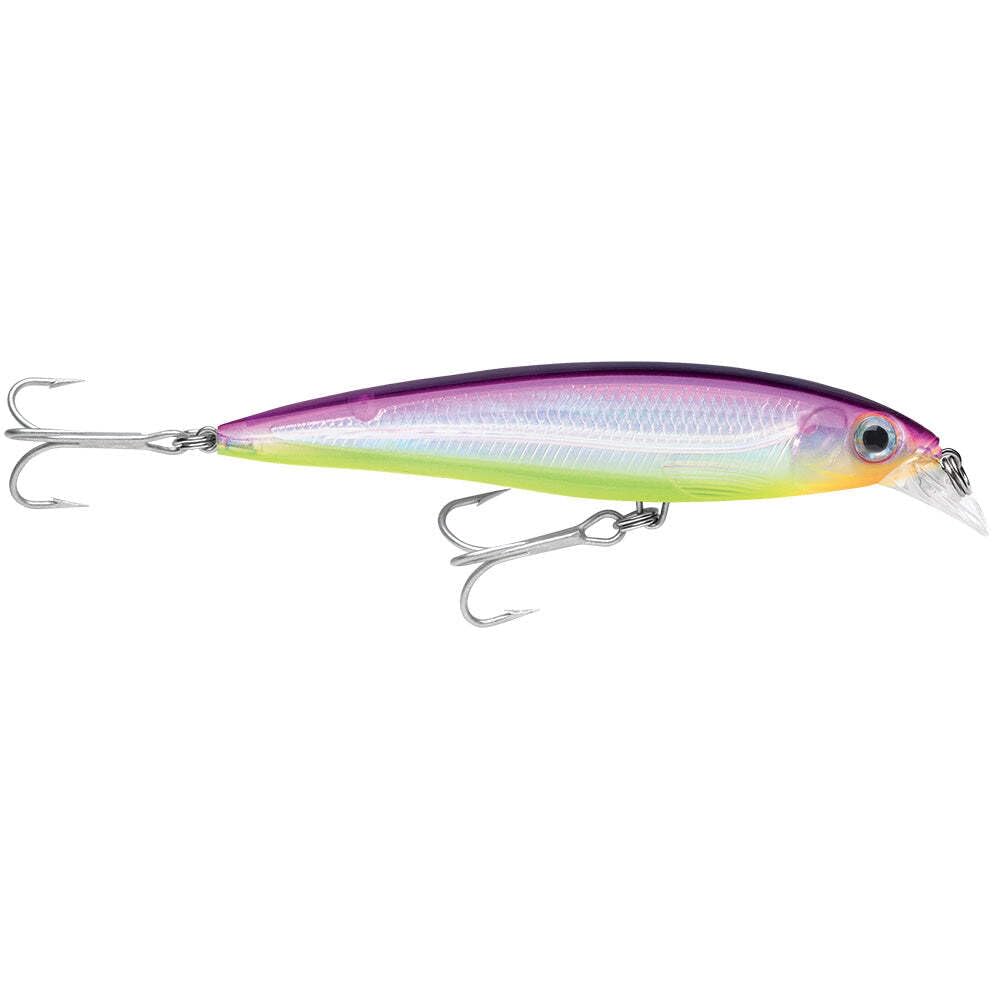 Rapala X-Rap Saltwater Jerkbait in Purple Chartreuse for inshore predator fishing.