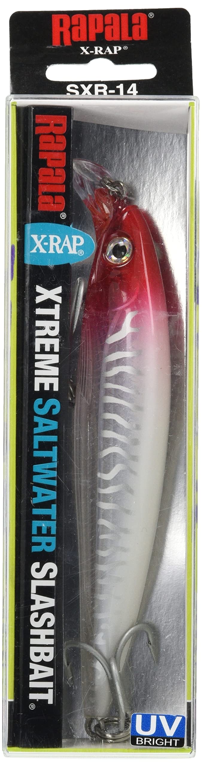 Rapala X-Rap Saltwater Lure with red head UV for high visibility casting