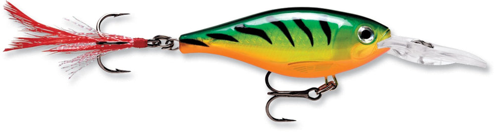 Rapala X-Rap Shad 06 Firetiger front view enhances long casting and lifelike action
