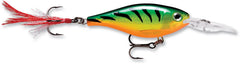 Rapala X-Rap Shad 06 Firetiger front view enhances long casting and lifelike action
