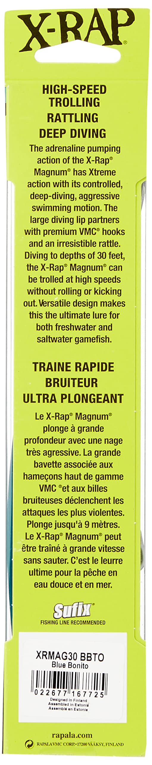 Rapala XR30MAG-BBTO hook closeup with rust-resistant 3X Palma steel hardware