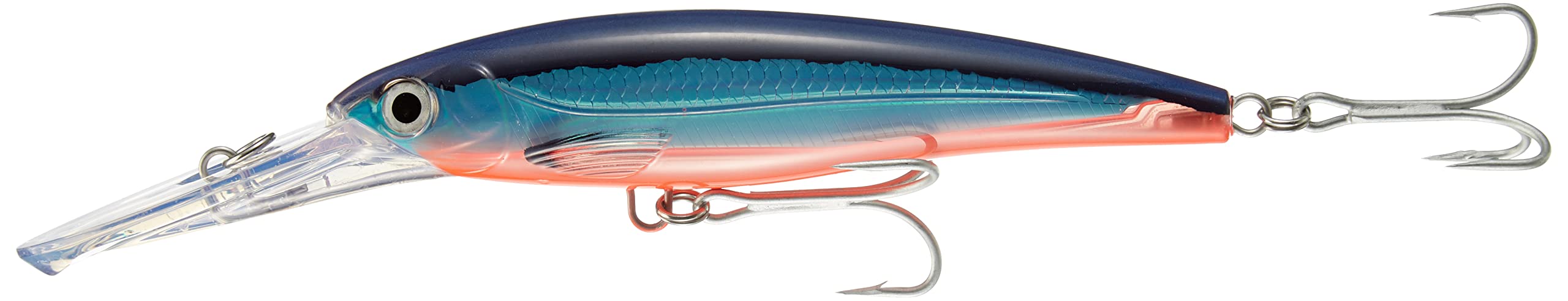 Rapala XR40MAG-BFU minnow lure in blue fusilia UV for high visibility.