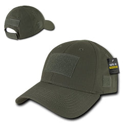 Rapdom T77-OD Ripstop Operator Cap side view in Olive Drab with adjustable fit.