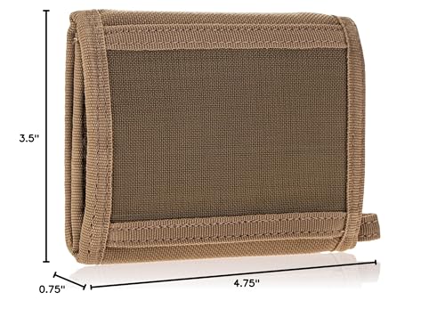 RAPDOM Tactical Wallet Khaki carabiner loop for quick attachment