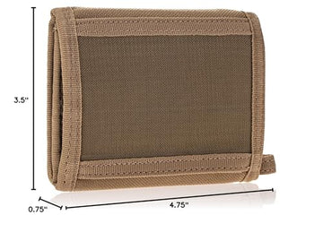 RAPDOM Tactical Wallet Khaki carabiner loop for quick attachment