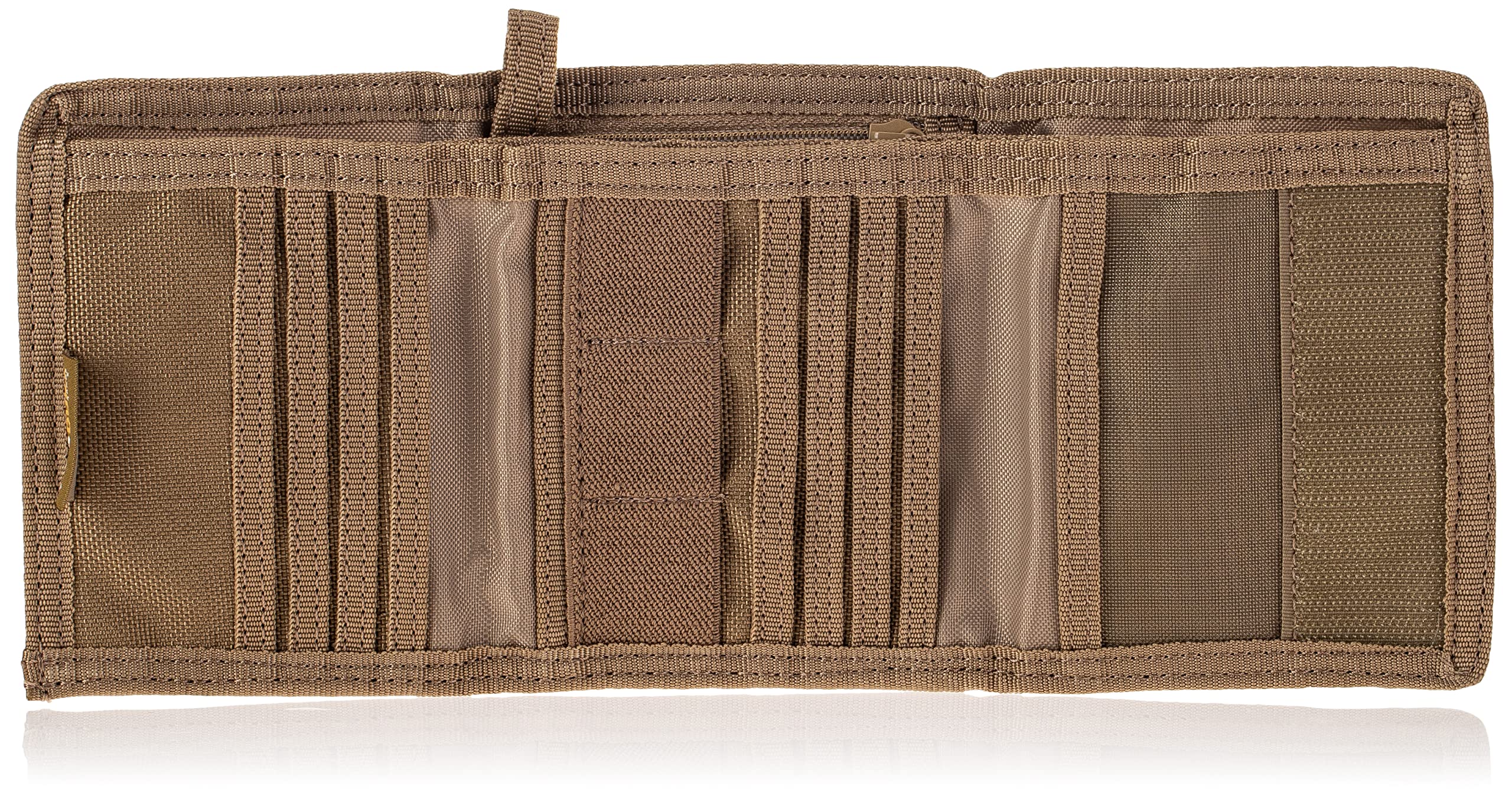 RAPDOM Tactical Wallet Khaki inside compartments for cards and cash