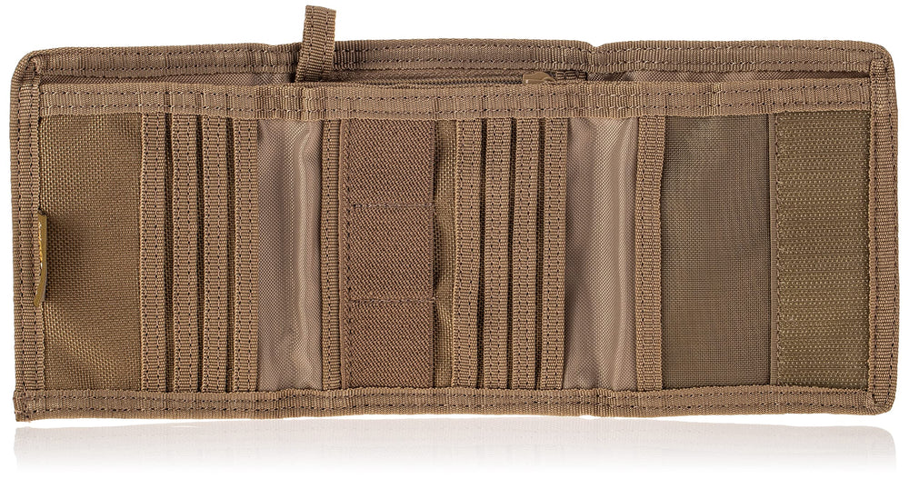 RAPDOM Tactical Wallet Khaki inside compartments for cards and cash
