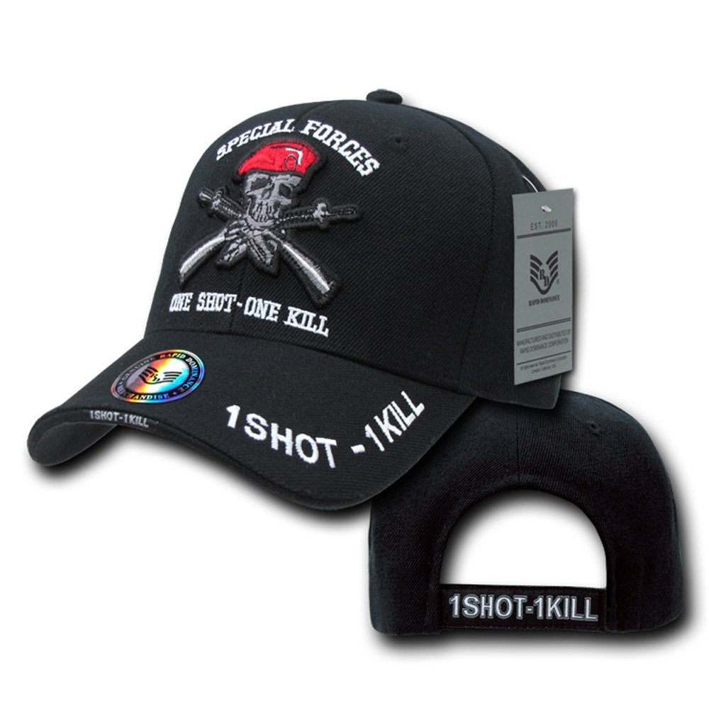Rapiddominance cap side view, adjustable fit with hook-and-loop closure.