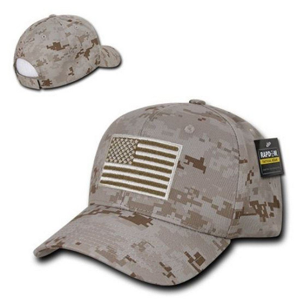 Rapiddominance T76 cap in desert digital design with adjustable fit and patch-area compatibility