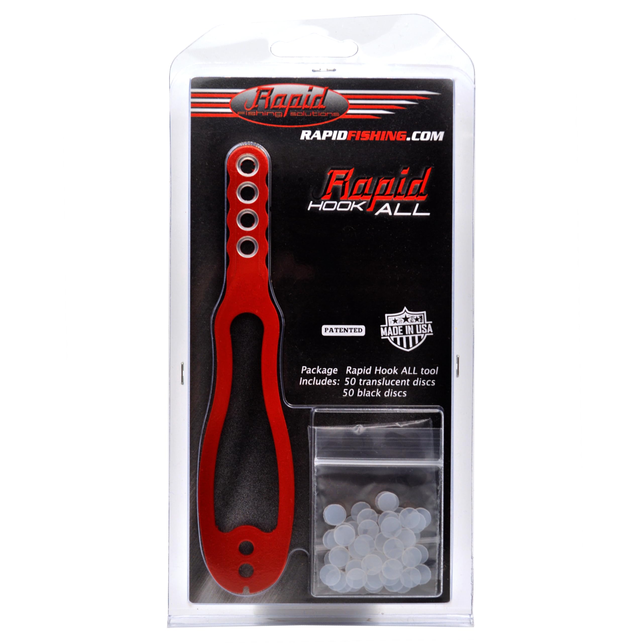 Rapid Hook-All Red Standard Edition close-up demonstrates secure bait placement for steady casts.