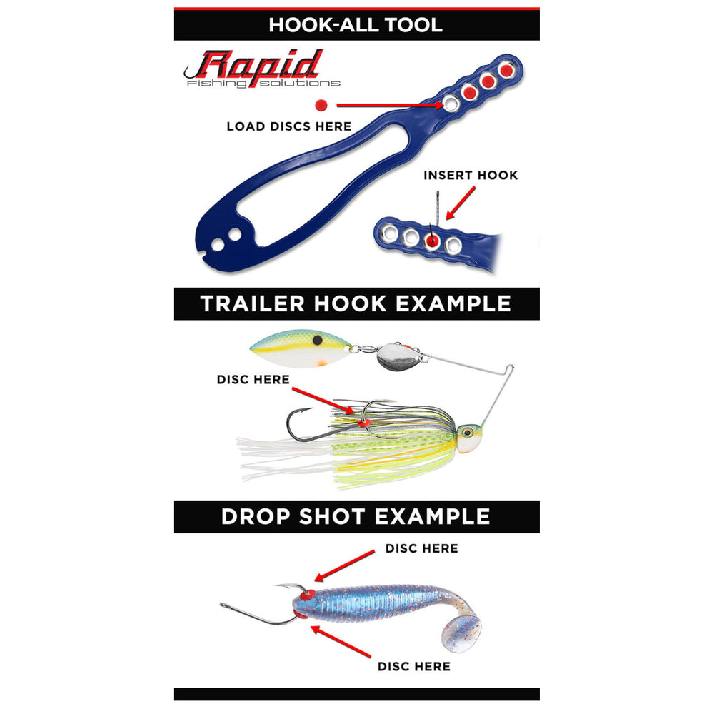 Rapid Hook-All Red Standard Edition anti-slip design prevents bait from sliding during casts.