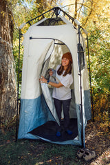 RAPIDSHELTER Caddis Rapid Privacy Shelter changing room with mesh ventilation.
