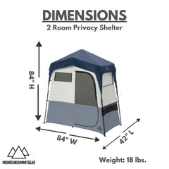 RAPIDSHELTER Caddis Rapid privacy door with screen keeps insects out while maintaining privacy.