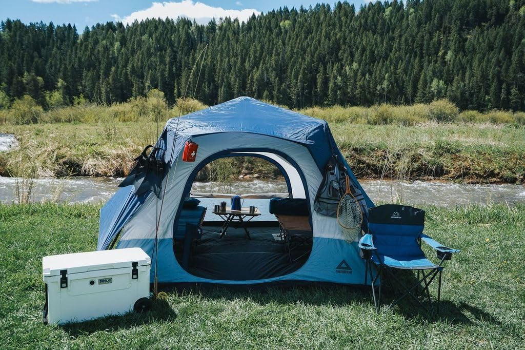 RAPIDSHELTER Rapid 6-Person Tent rainfly-coverage shows weather protection for outdoor nights
