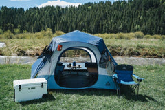 RAPIDSHELTER Rapid 6-Person Tent rainfly-coverage shows weather protection for outdoor nights