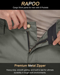 Rapoo Cargo pants feature ergonomic knee design for comfortable movement.