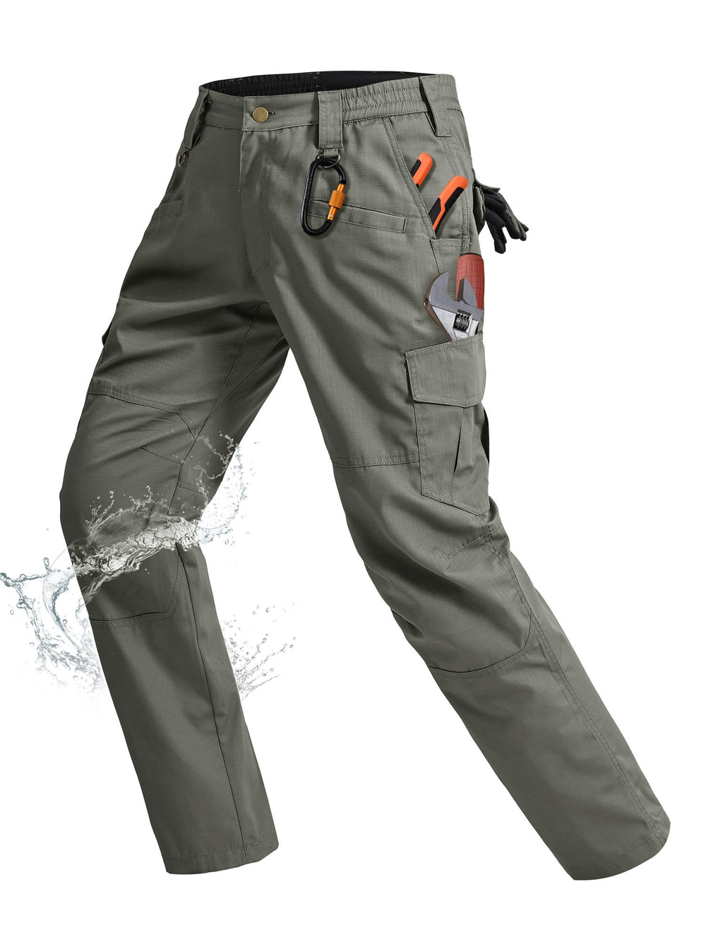Rapoo Cargo pants with water-repellent fabric keep you dry during light rain outdoors.