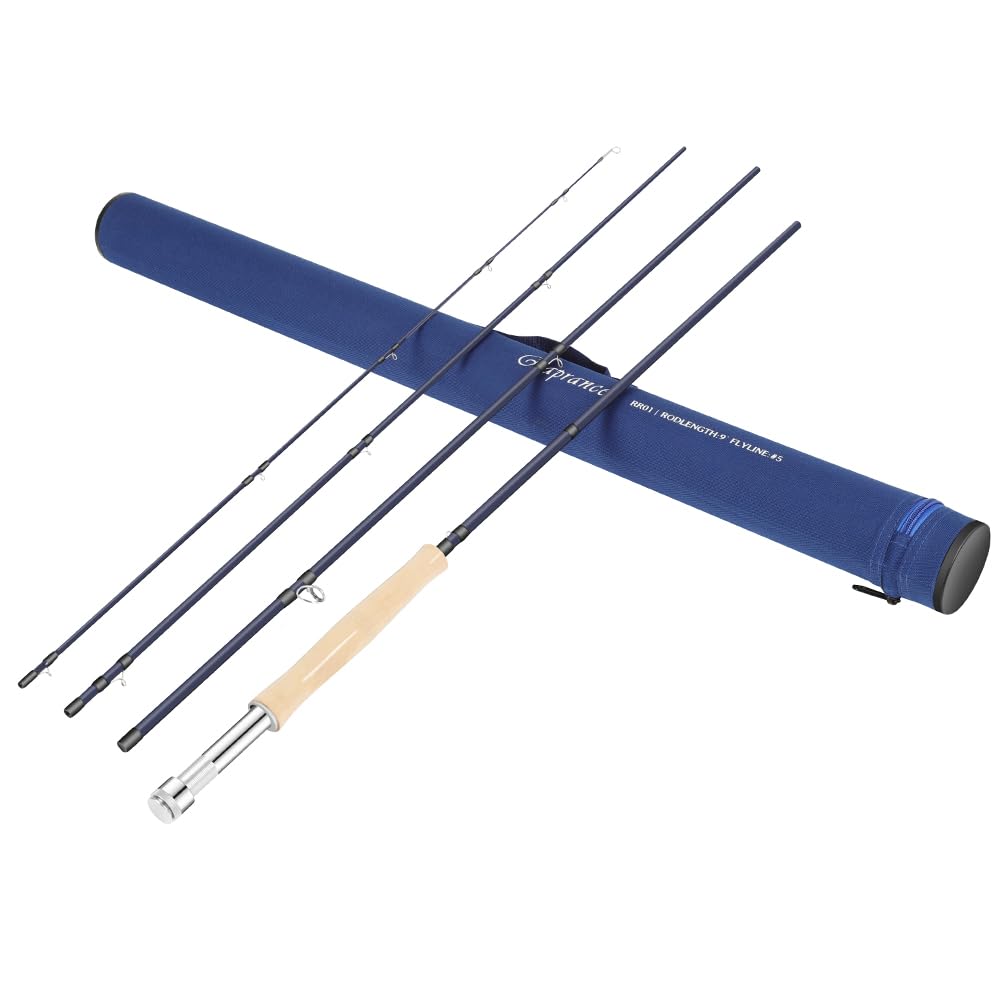 Raprance 4wt fly rod IM8 graphite blank—lightweight, responsive for precise trout casts.