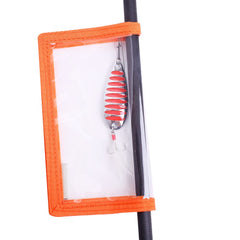 Lure wraps opened showing hook-and-loop closure