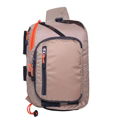 Raprance fly fishing sling pack khaki front view
