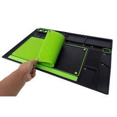 Raprance Fly Tying Mat & Storage Station features a measurement guide for precise patterns.