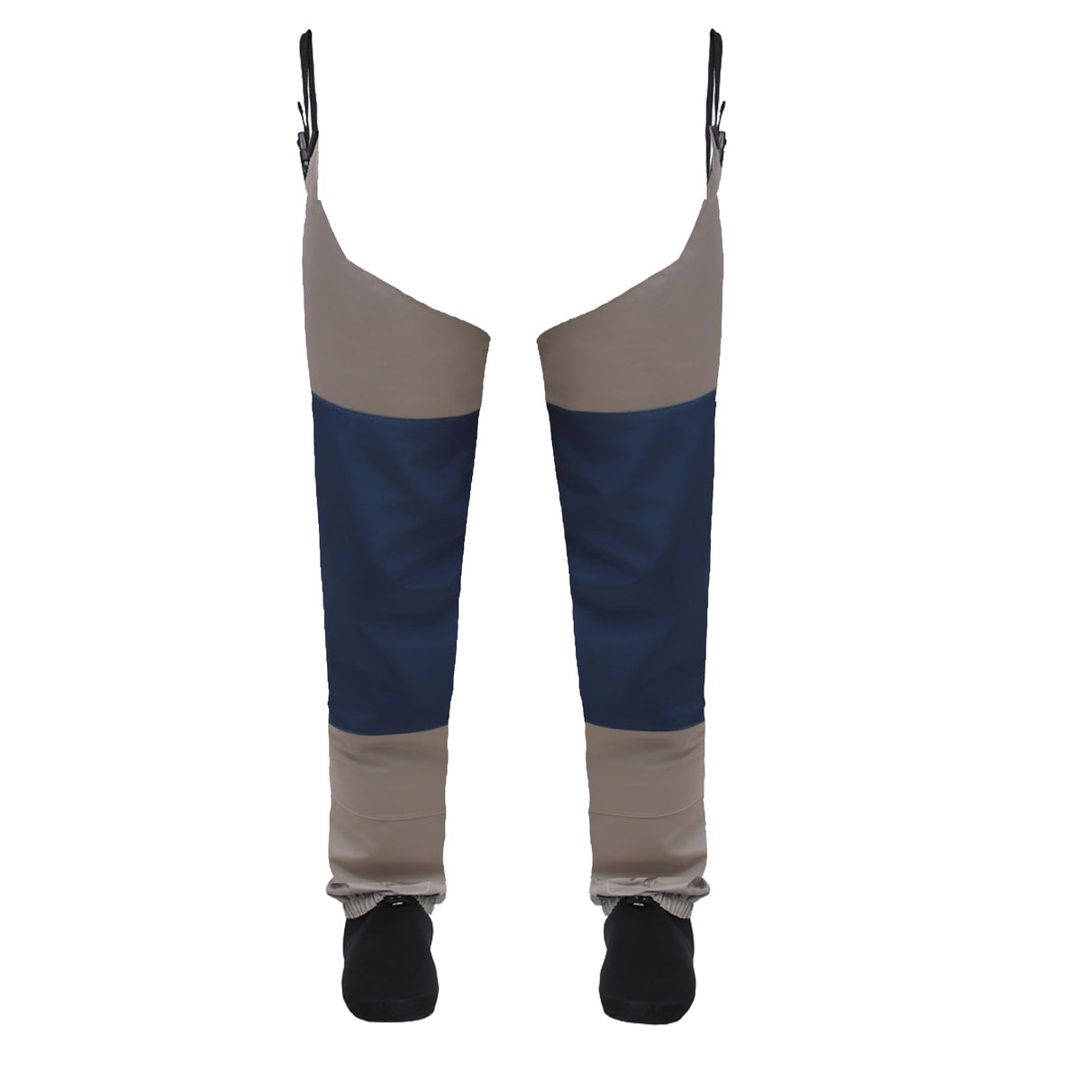Raprance lightweight stockingfoot hip waders with secure belt buckle for quick adjustments.
