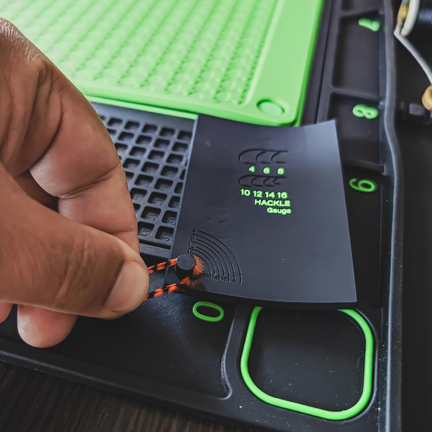 Raprance Magnetic Surface with Hooks keeps hooks in place while you tie.