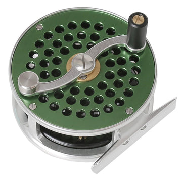 Raprance Vintage Classic Reel green multi-weight shows compatibility with several rod sizes.