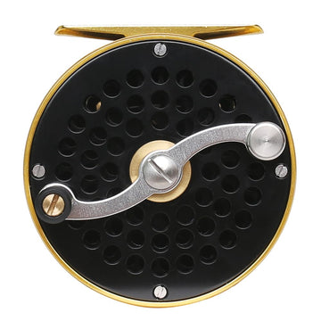 Raprance vintage click-pawl detail shows traditional tension control.